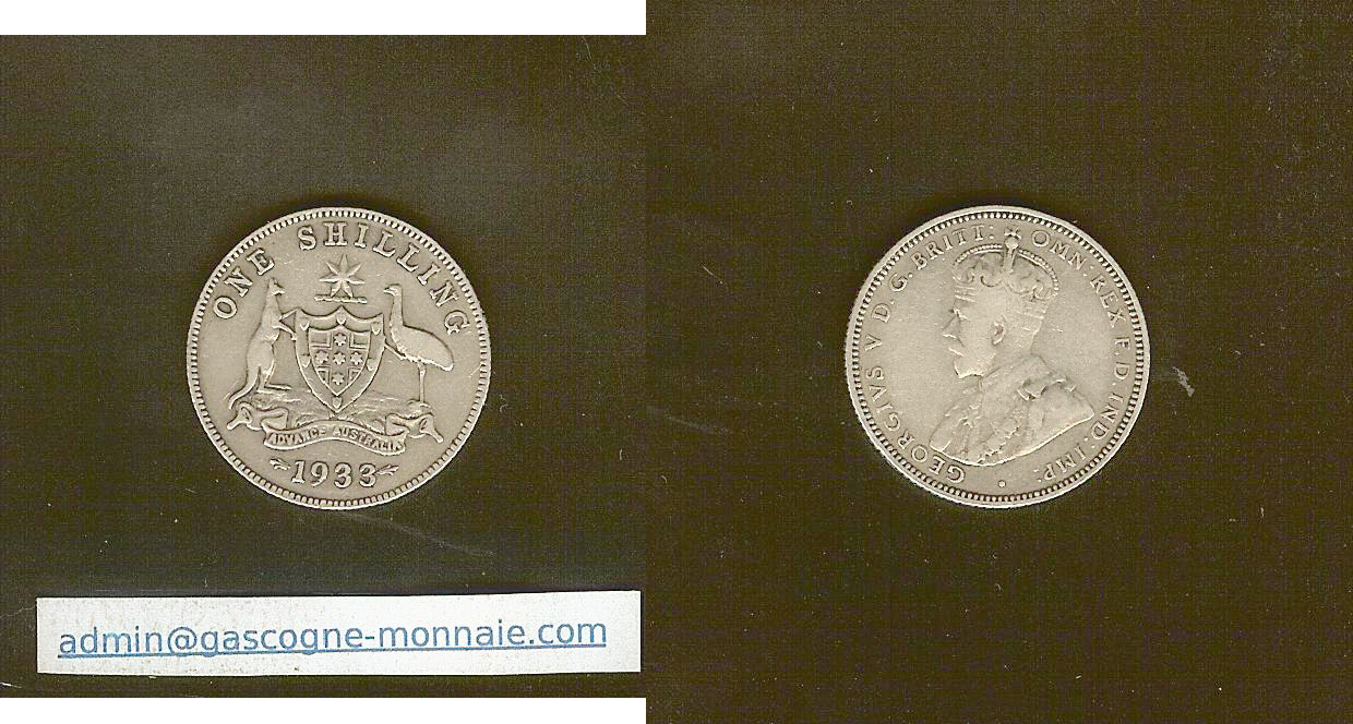Australia shilling 1933 F/gF
